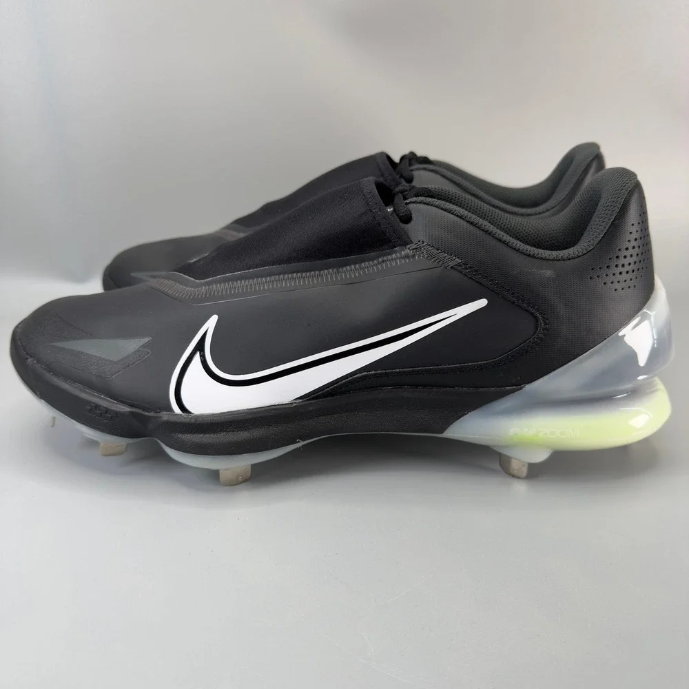 Nike Force Zoom Trout 8 Pro Mens 14 Metal Baseball Cleats Black Shoe Hidden Lace